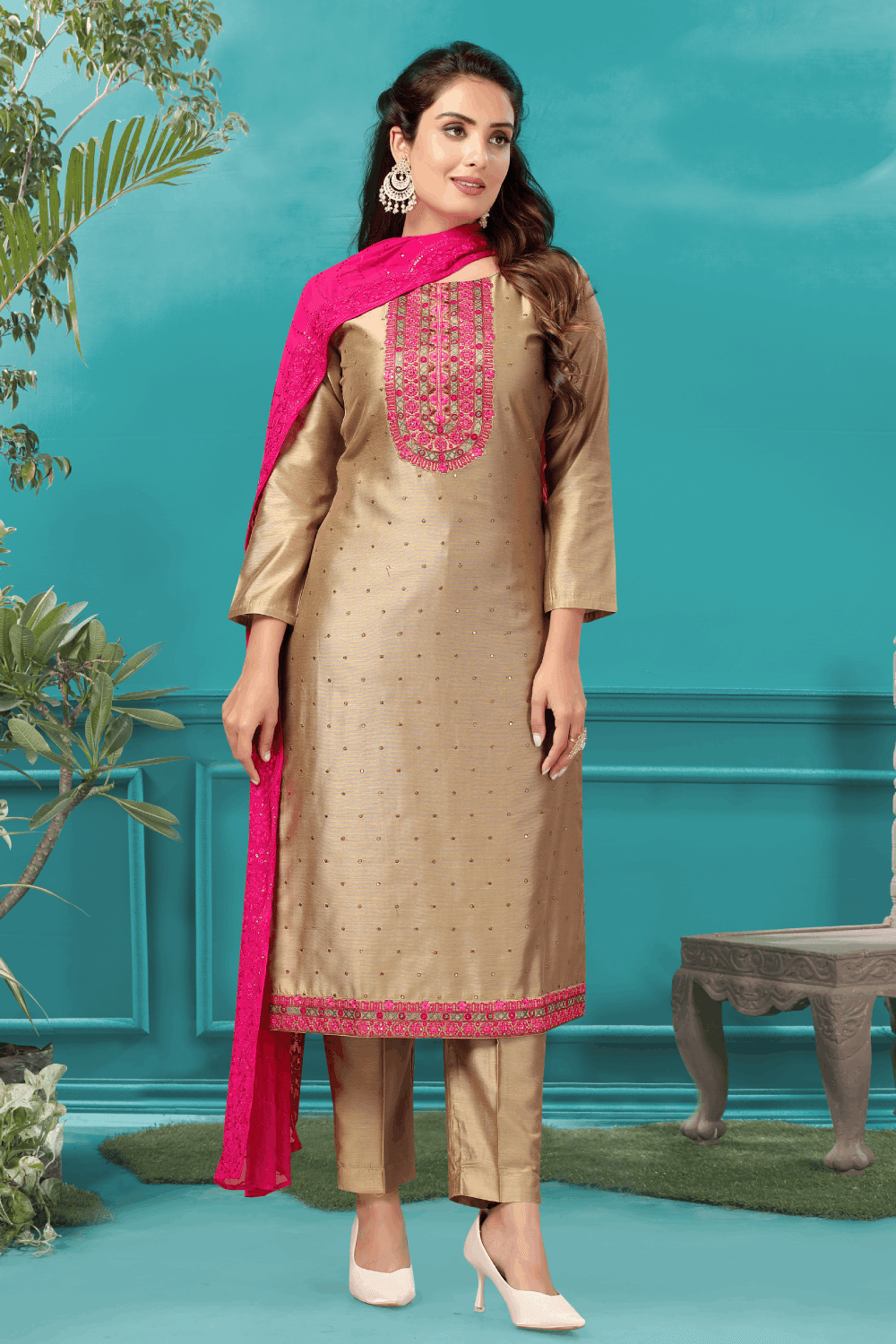 Straight cut salwar suit discount