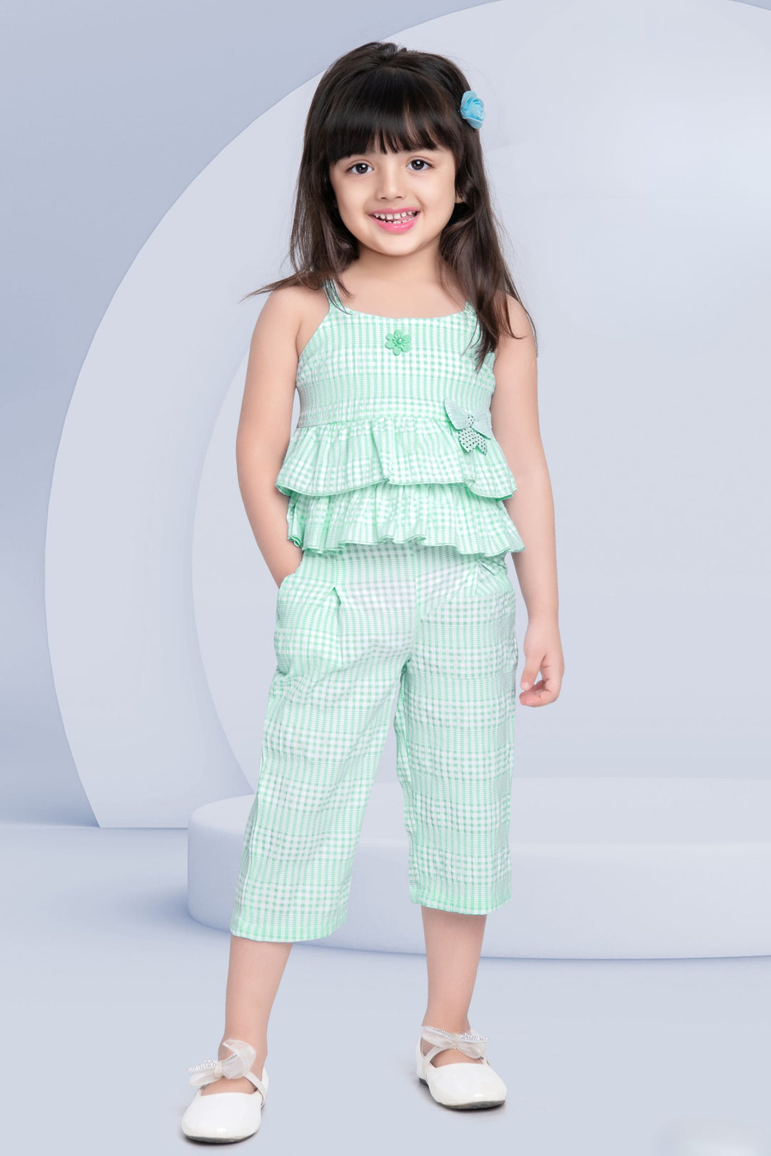 Firozi Printed Culottes Set for Girls