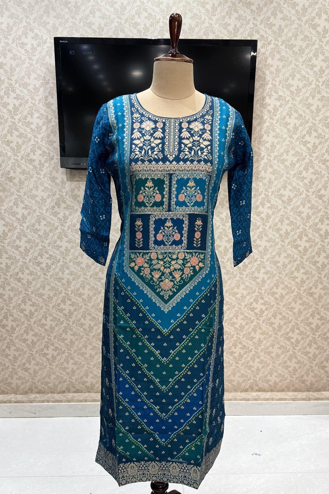 Buy Anarkali Style New Arrival Elbow Sleeve Indian Kurti Tunic Online for  Women in USA