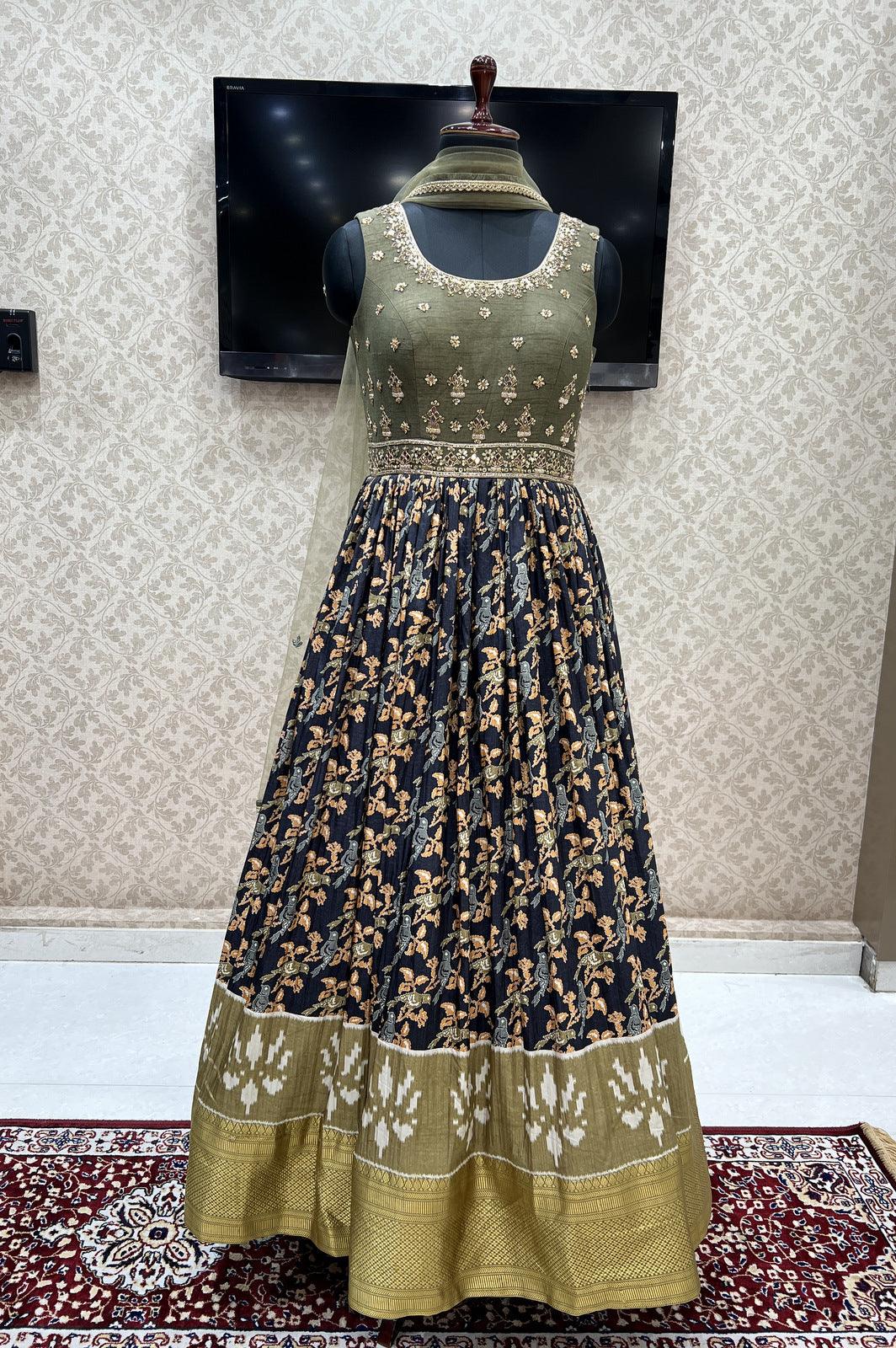 DIY Anarkali Dress with Border | Anarkali Pattern,Cutting & Sewing Part 2 -  YouTube
