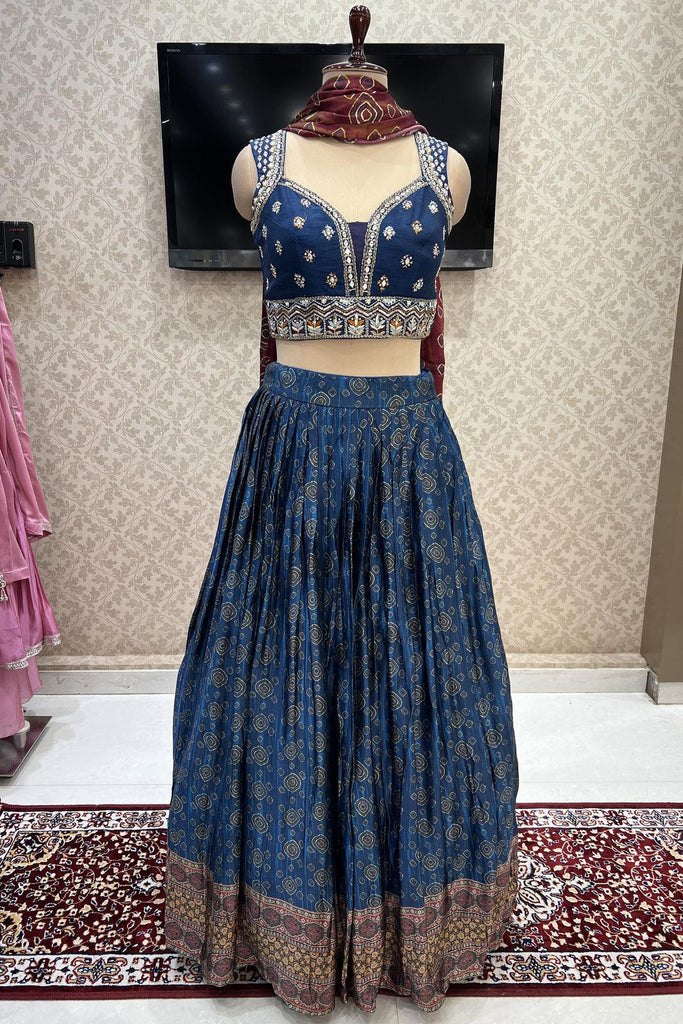 Polka Print Stitched Lehenga & Crop Top Price in India, Full Specifications  & Offers | DTashion.com