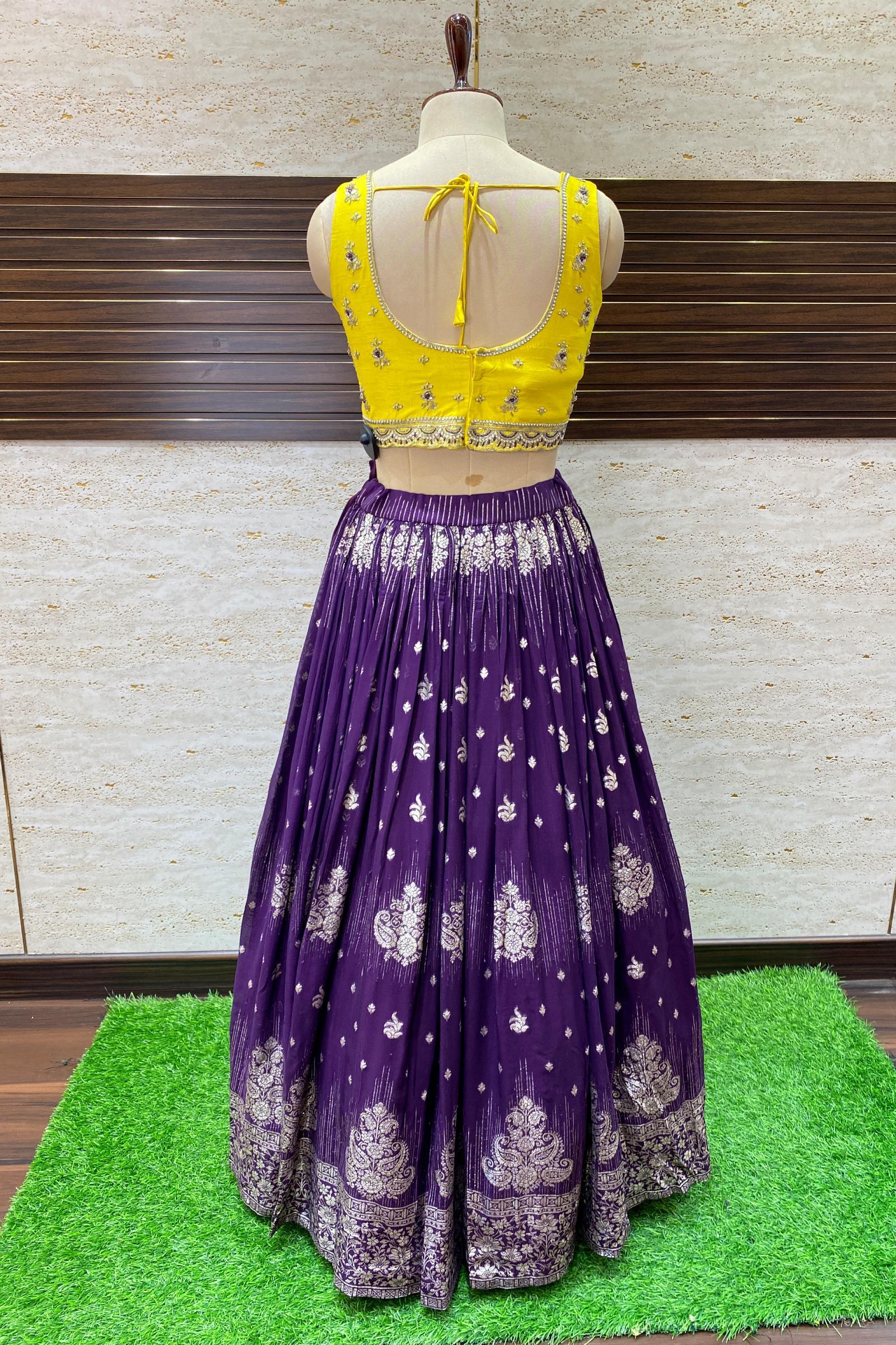Kajal Woven Silk Gown – Roop Darshan