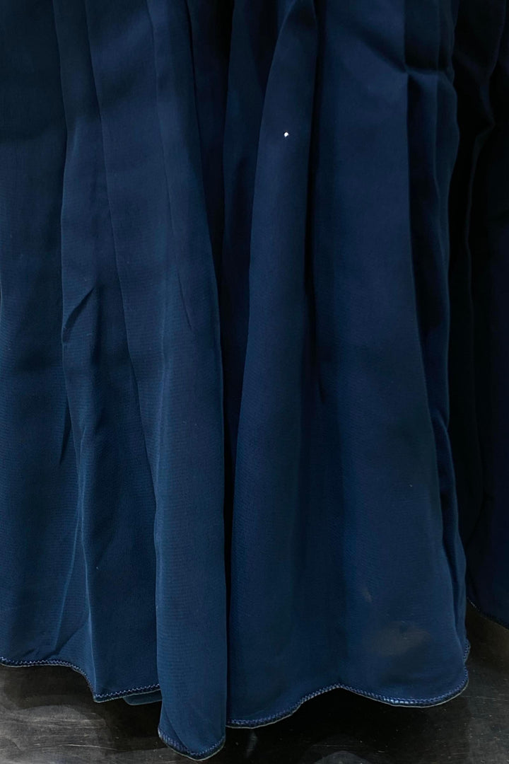 Blue Sequins and Thread work for Girls Sharara Suit Set - Seasons Chennai