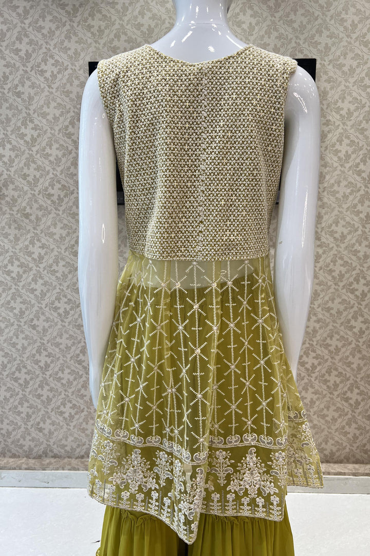 Liril Thread and Stone work Sharara Salwar Suit - Seasons Chennai