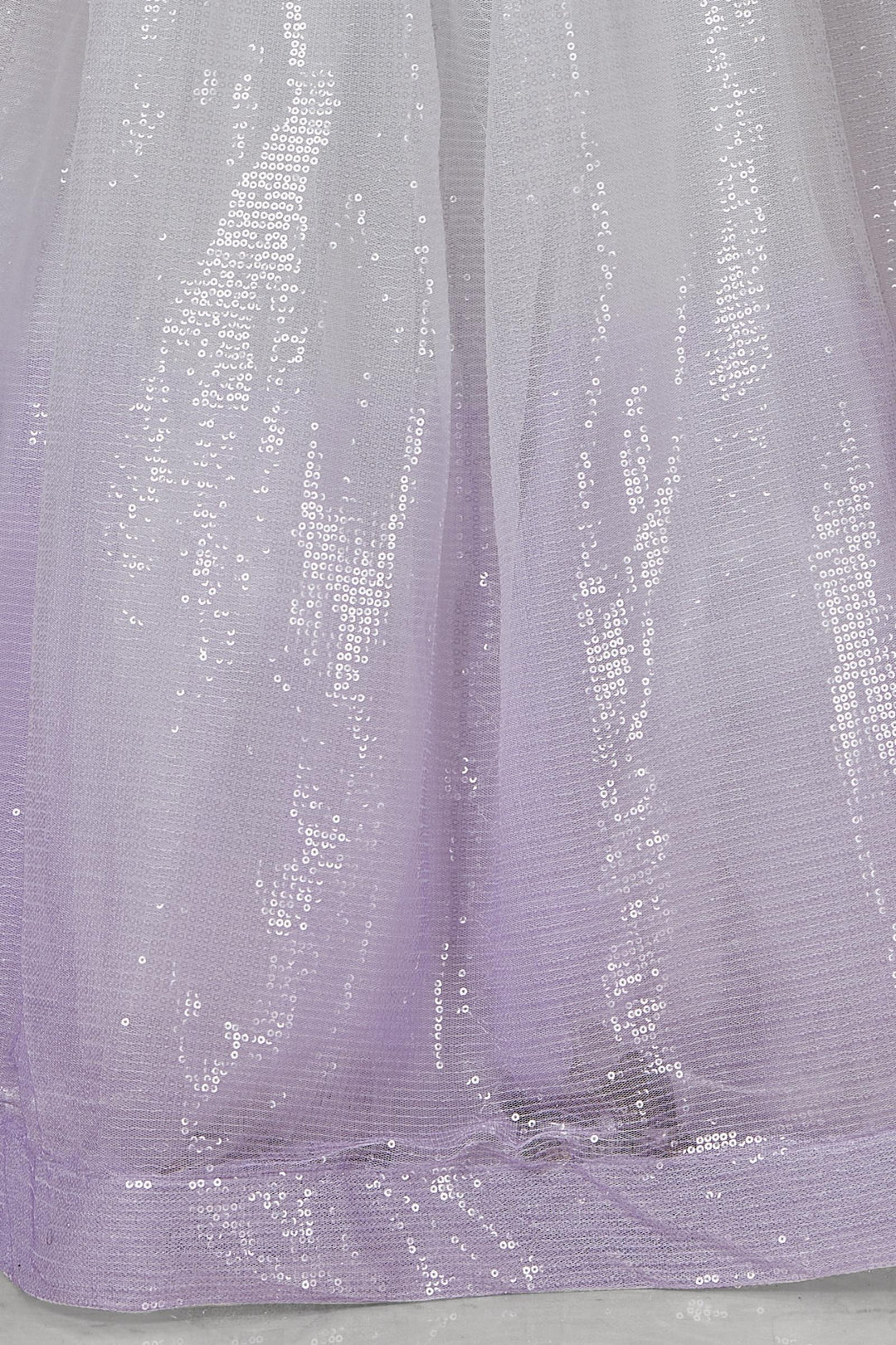 Lavender with Cream Shaded Sequins work Long Party Gown for Girls - Seasons Chennai